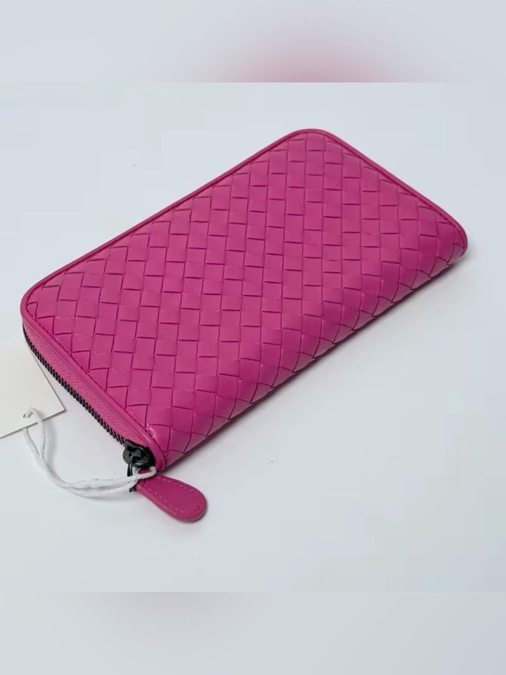 Bottega Veneta FULL SET Fuchsia Intrecciato Zip-Around Wallet! - Picture 5 of 7